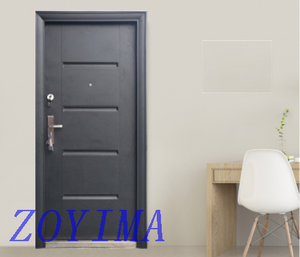 Z0YIMA/ G & K Great Door-Security Steel Door FD-E103 Simple Black Painting Color 