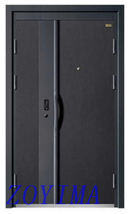 Z0YIMA/ G & K Great Door-Black Two Colors Security Steel Doors Metal Door FT01